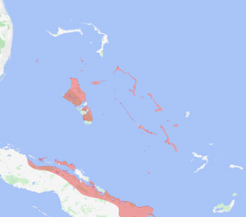 Range map of Sphaerodactylus nigropunctatus